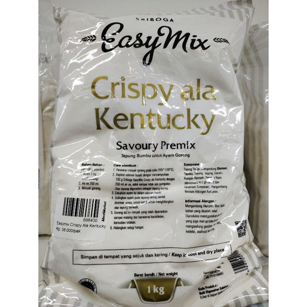 

SRIBOGA Easymix Crispy ala Kentucky 1KG - Tepung Bumbu untuk Ayam Goreng - Savoury Premix