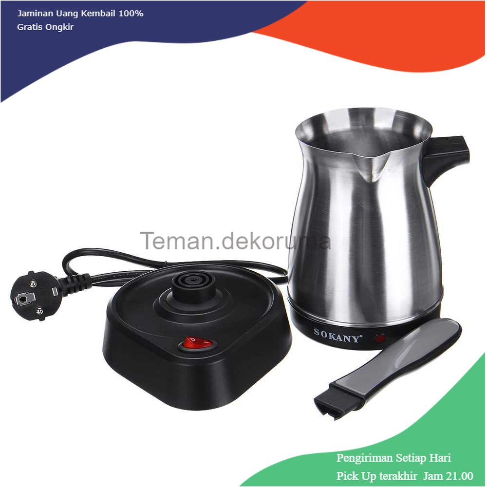 TD - PR SOKANY Teko Pemanas Elektrik Kopi Espresso Turki 600W 500ml - SK-214