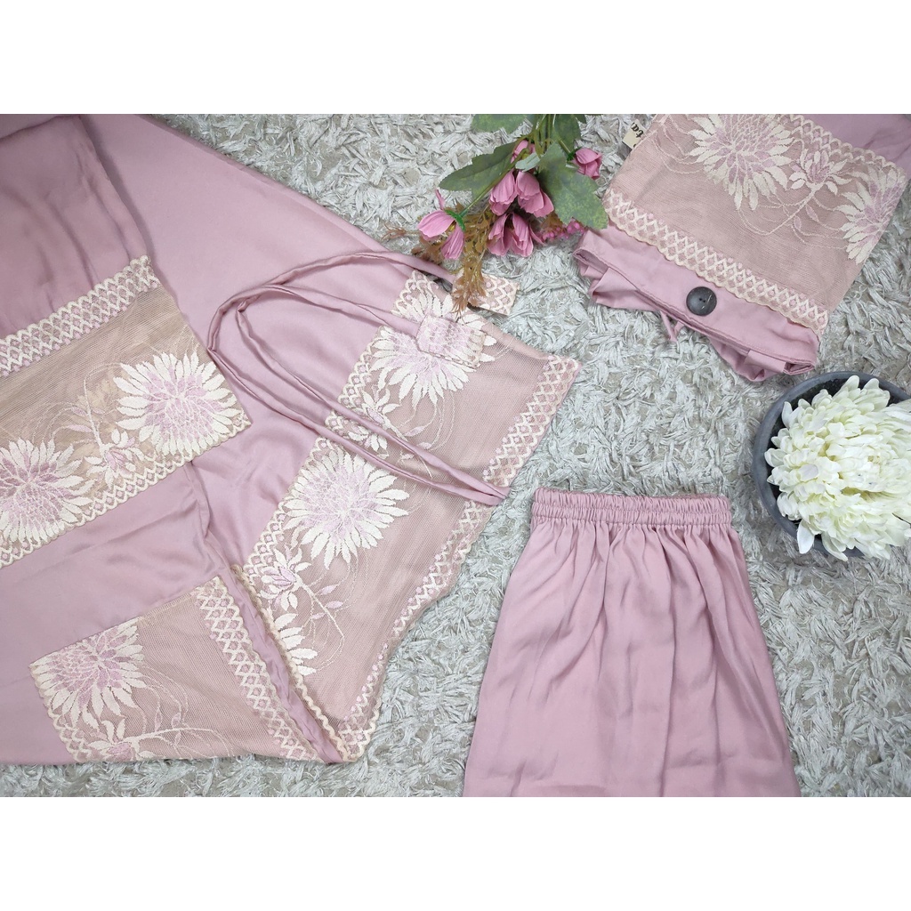 Mukena Premium Dewasa Katun Silky Travel "POLOS" #1