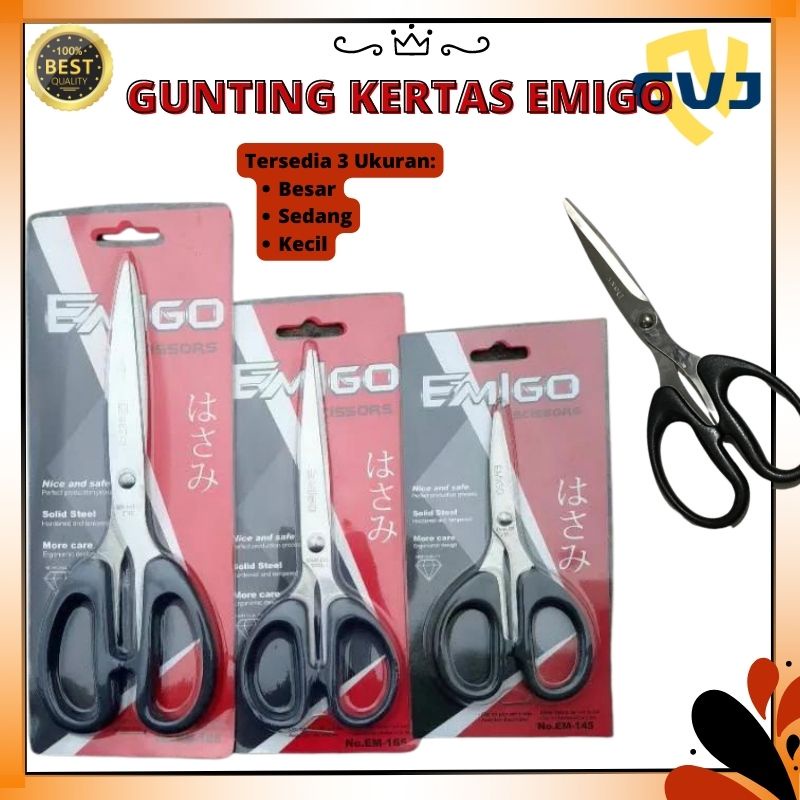 

Gunting Kertas Emigo Hitam Besar Sedang Kecil CVJ