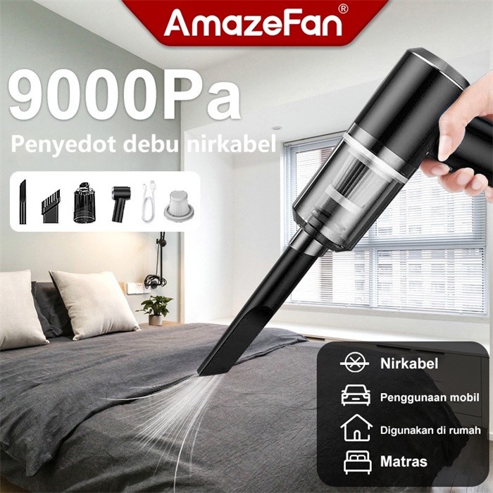 Vacum Amazefan Vakum Vacuum Cleaner Mobil Rumah Tanpa Kabel Mini Portabel