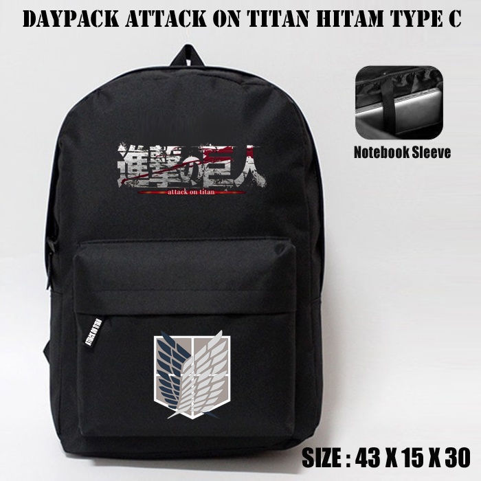 TAS ATTACK ON TITAN - TAS SEKOLAH ATTACK ON TITAN - TAS ANIME AOT - BACKPACK TAS SEKOLAH ATTACK ON T
