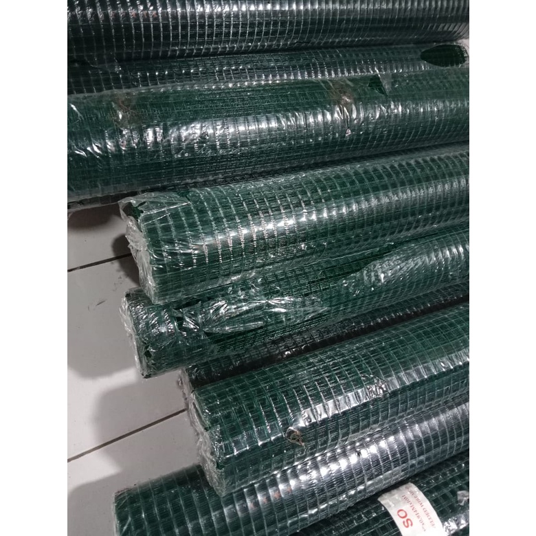 Kawat Loket PVC Kawat Hijau Kawat Ayakan Ram PVC Hijau 1/2 Inch Tinggi 90 Cm