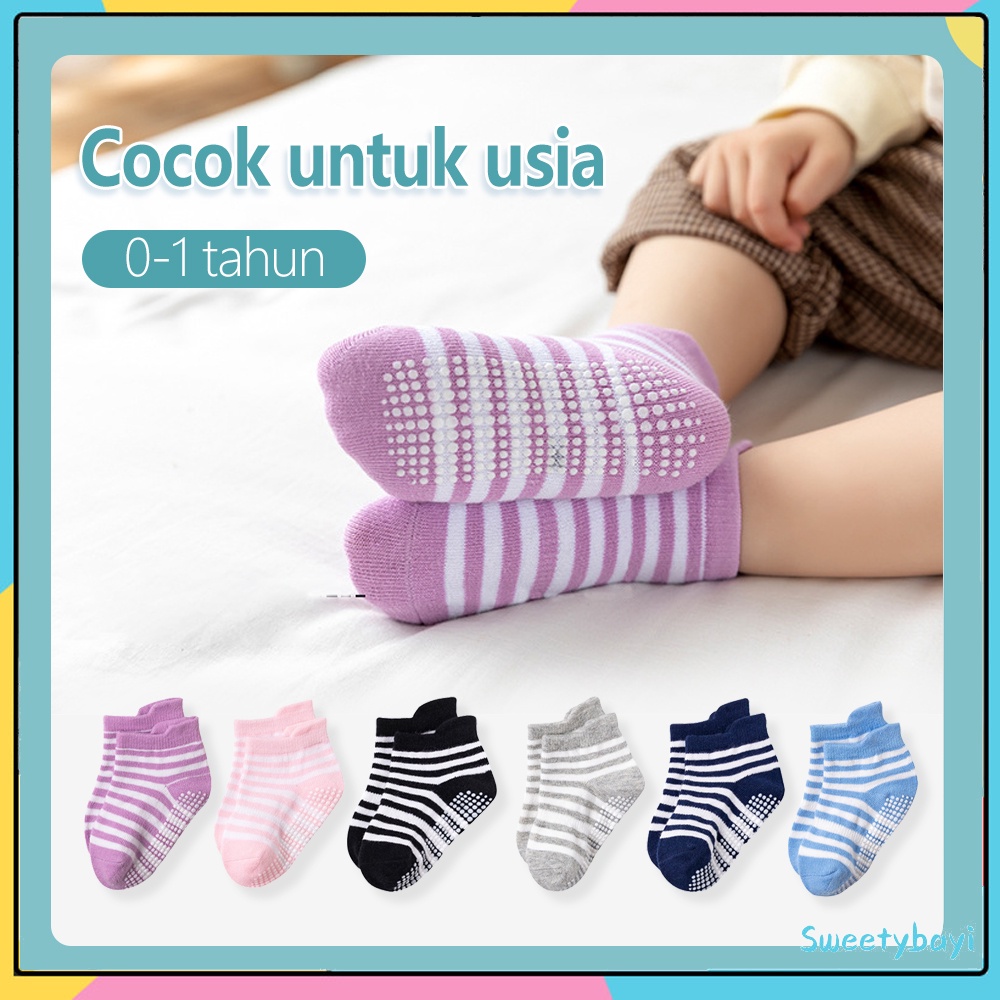 SweetyBayi Kaos kaki bayi anak motif polos Kaus kaki bayi anak pendek Baby socks