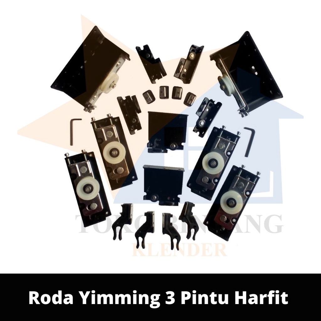 Sliding Roda Yiming 3 Pintu Harfit (Set)