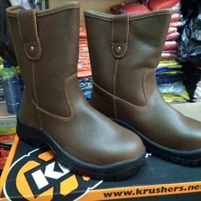 Jual Boots Sepatu Safety Safety Shoes Krusher Texas Brown Black Shopee Indonesia