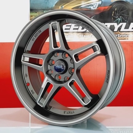pelek mobil racing HSR RUPAT FC HSR Velg mobil ring 17 Warna GREY
