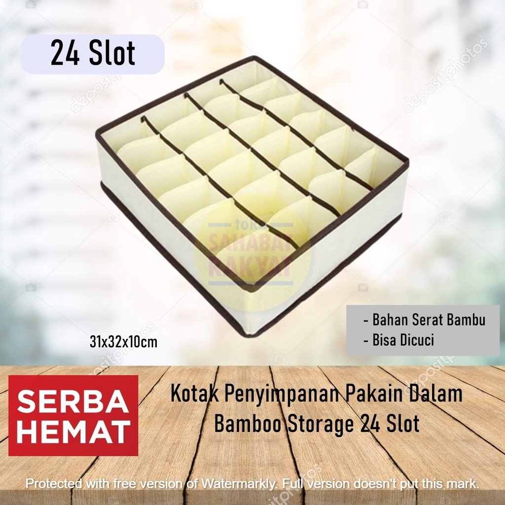 Kotak Penyimpanan Pakaian Dalam 24 Slot