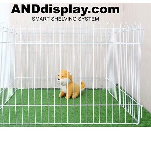 KANDANG ZUKO PAGAR ANJING KUCING PAGAR UMBAR PAGAR BESI ANDDISPLAY - Hitam
