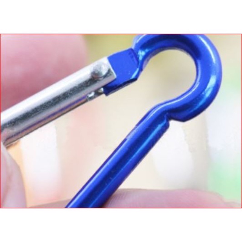 Carabiner Gantungan Kunci Keychain 5D Hook Barang Kuat Alumunium Besi Random Color