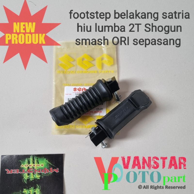 karet footstep step belakang satria hiu lumba smash shogun ori sepasang