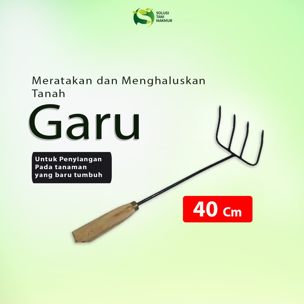 Solusitanimakmur - Garu tanah, alat kebun - garukan cangkrang, peralatan berkebun, garpu tanah / tam