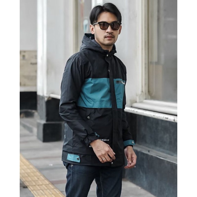 JAKET PRIA - JAKET CASUAL HITAM SALVIO HEXIA - JAKET OUTDOOR - JAKET  PARASUT PRIA