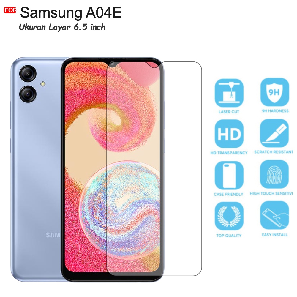Tempered Glass Samsung A04E - Anti Gores Kaca Premium Quality