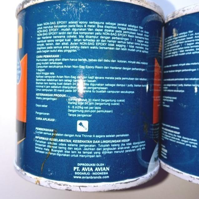 

Lem Epoxy NON SAG Avian 2 komponen 800gr perset khusus untuk Kapal