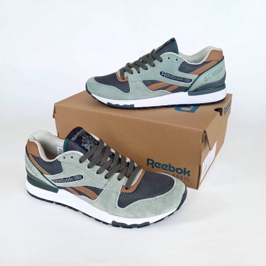Sepatu Reebok Classic GL 6000 Green Olive Un Original