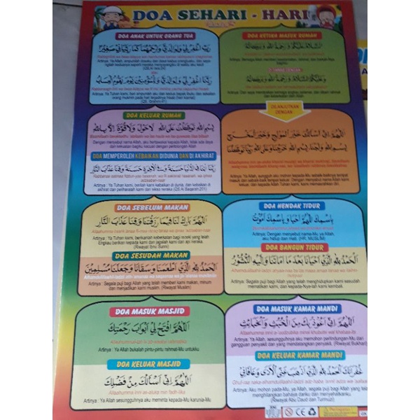 poster belajar doa sehari hari