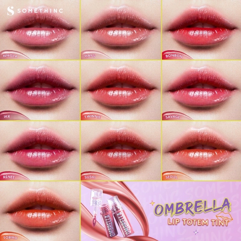 SOMETHINC OMBRELLA Lip Totem Tint - Lip Tint Bibir Plumpy Juicy Sehat | Liptint Lip tint murah Bagus