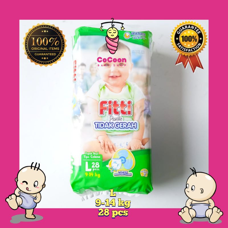 Popok Celana Bayi Fiti Fitti Pants L28 L 28 Tipe Celana