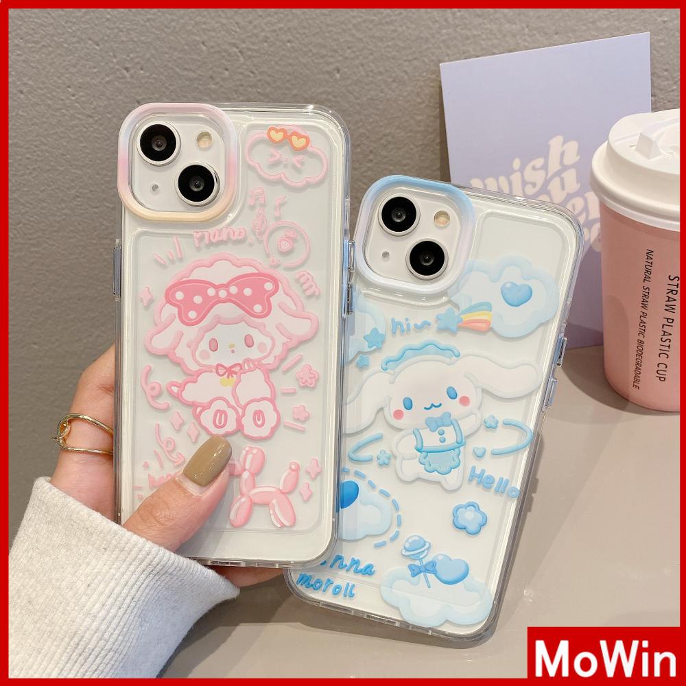 For iPhone 14 Pro Max iPhone Case Thickened TPU Soft Case Clear Case Shockproof Plating Button Cute Cartoon Compatible For iPhone 13 Pro Max 12 Pro Max 11 Pro Max 7plus XR xs max