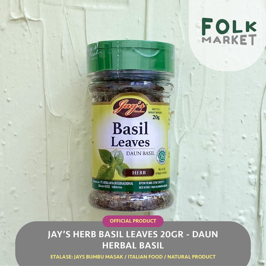 

JAY'S JAYS Basil leaves / Daun Basil 20gr - Herb / Herbs / Rempah