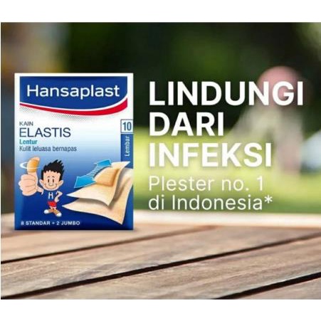 [ISI 10 PCS] * NCC * Hansaplast Plester Kain Elastis Lentur Kulit Leluasa Bernapas Melindungi Luka Hansa Plast