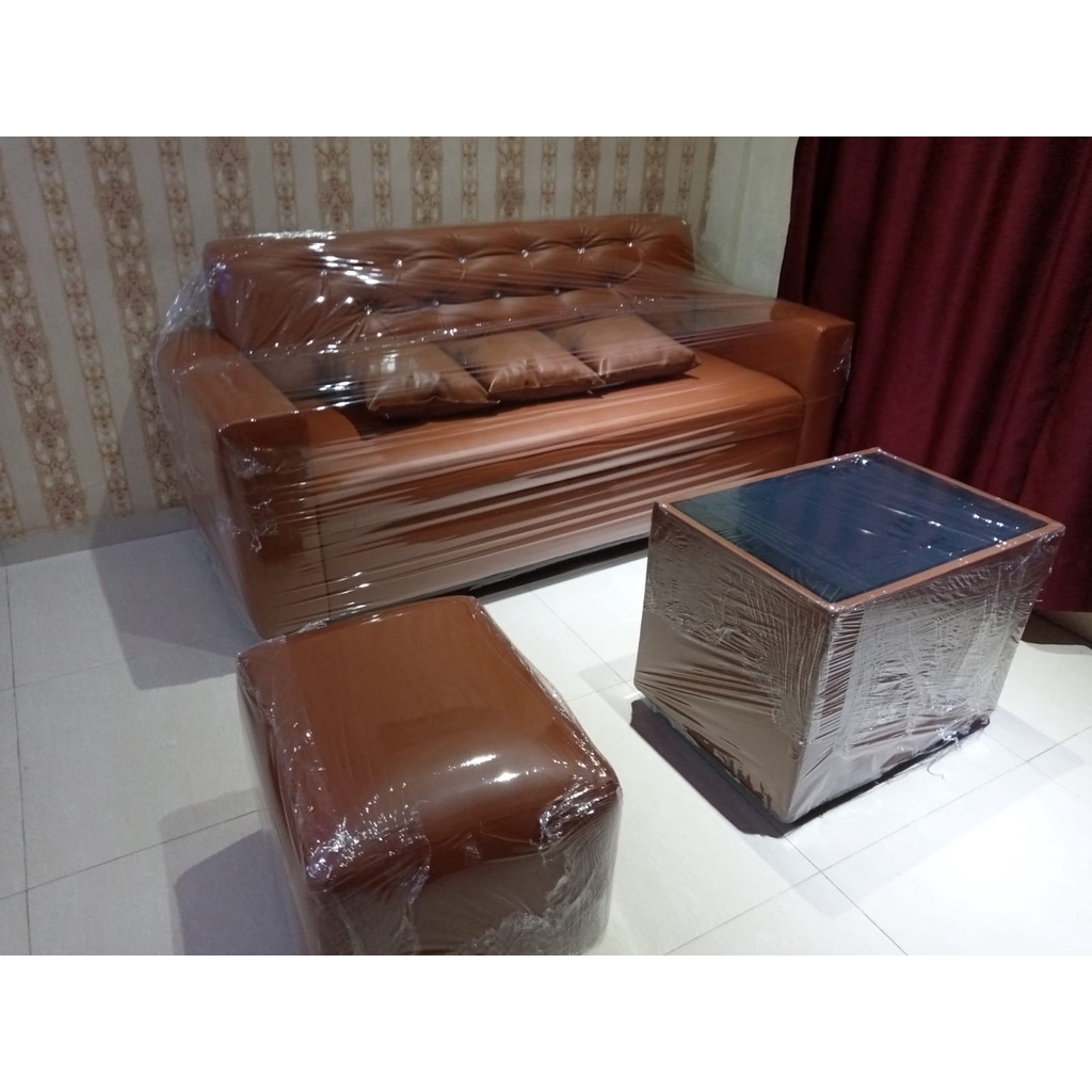 Sofa Ruag Tamu Empuk + Meja Sofa Minimalis Ruang Tamu BATAM