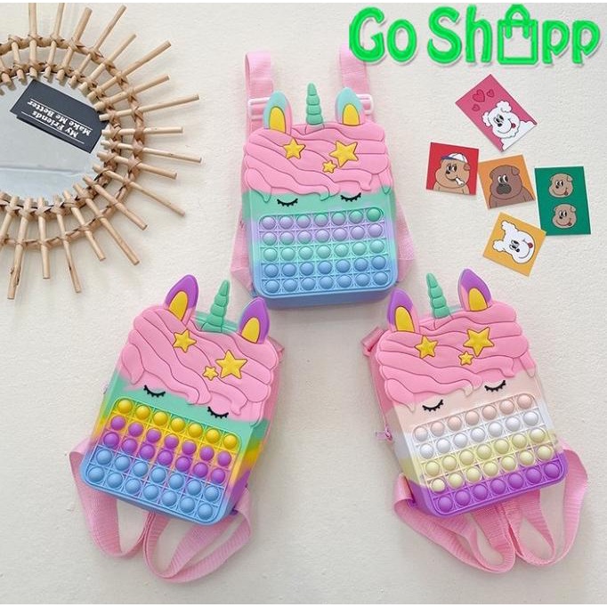 Tas Ransel Anak Pop it Karakter Unicorn - Tas Pop it Jumbo [BK19]