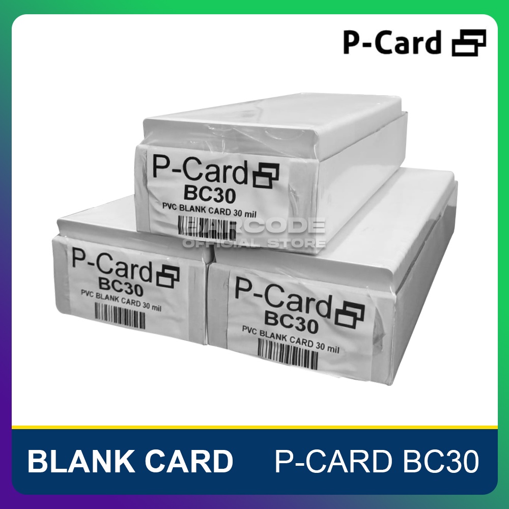 

P-Card BC30 Kartu PVC Blank ID Card Polos isi 250 pcs