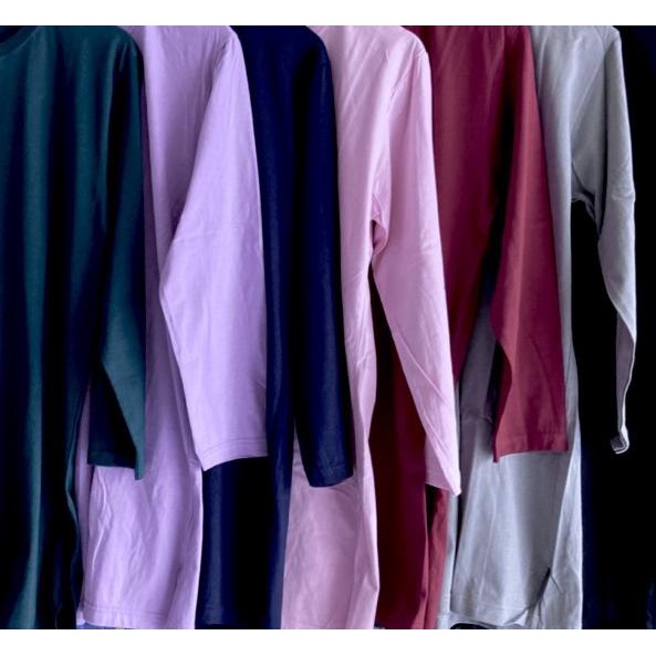 Kaos Polos Tunik - Hitam, XS