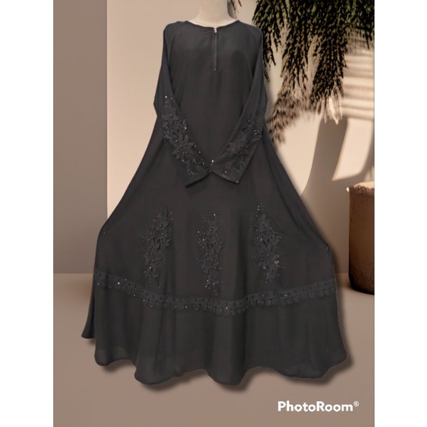 Abaya Sabela matt fursan jetblack ori temboro