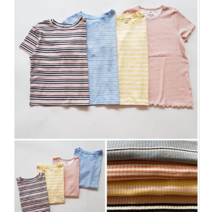 HM kaos bahan rib anak perempuan