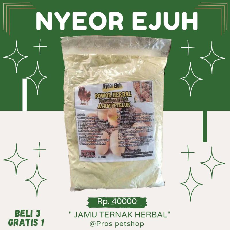 Vitamin Ternak Ayam Petelur Nyeor Ejuh Herbal & Alami