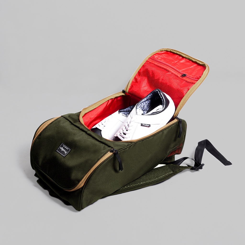 Prodigo * Tas Sport Merauke olive Pria | Tas Futsal | Tas Olahraga | Tas Ransel Multifungsi | Shoes Bag