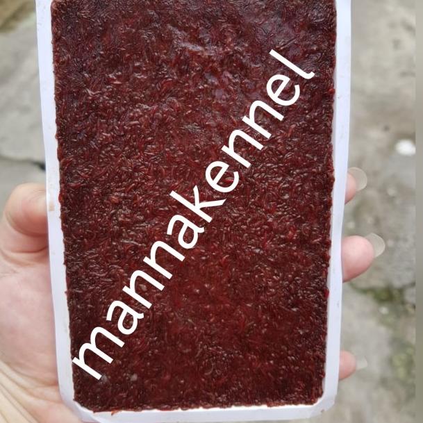 cacing darah beku/frozen bloodworm/cabek/cacing beku tray kiloan 1kg