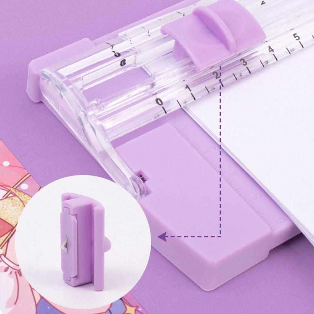 Mxbeauty Pemotong Kertas Dengan Penggaris Nyaman Ringan Siswa DIY Kartu Foto Perlengkapan Kantor