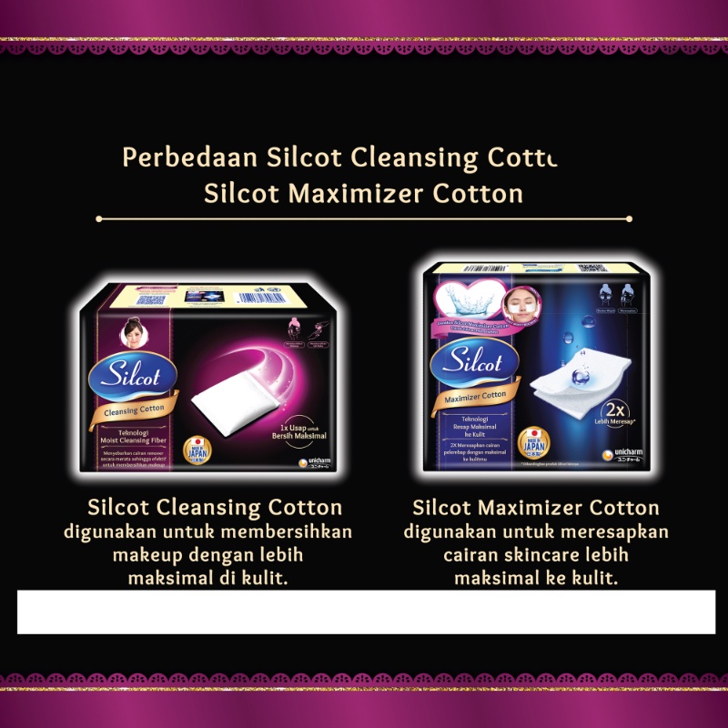 Silcot Cleansing Cotton Full 82 Pcs - Kapas Kecantikan Unicharm