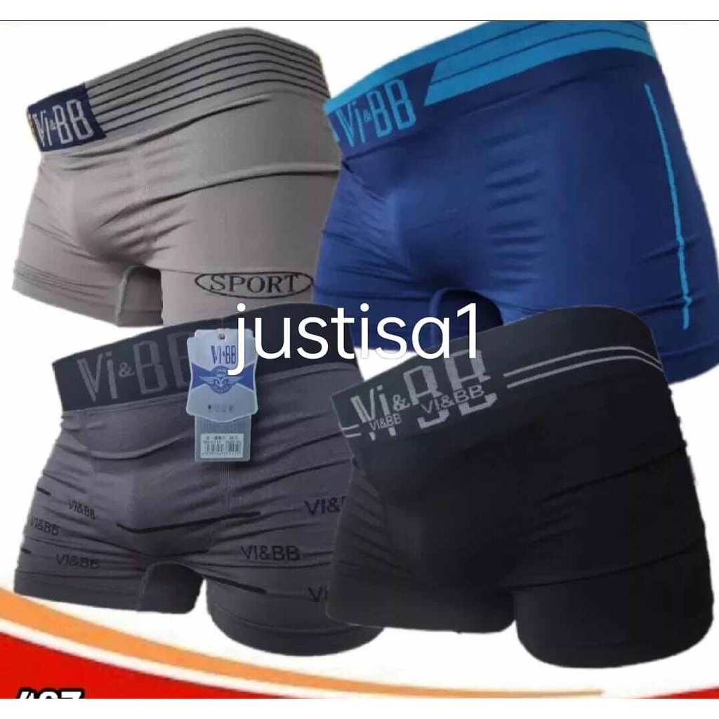 TERLARIS..3PCS CELANA DALAM PRIA BOXER VI-BB BOXER PRIA CELANA DALAM MODEL BOXER