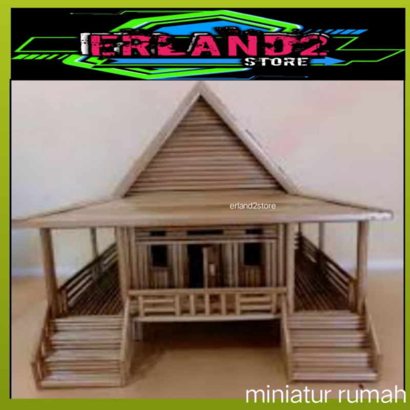 MINIATUR RUMAH ADAT ANTIK DARI KAYU