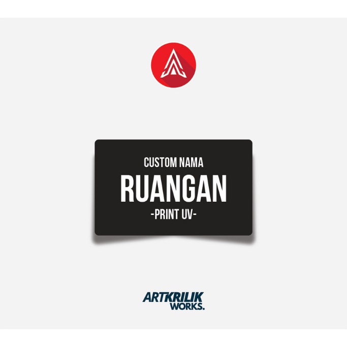 Custom Sign Board Nama Ruangan Akrilik Print Papan Nama Ruang Kantor