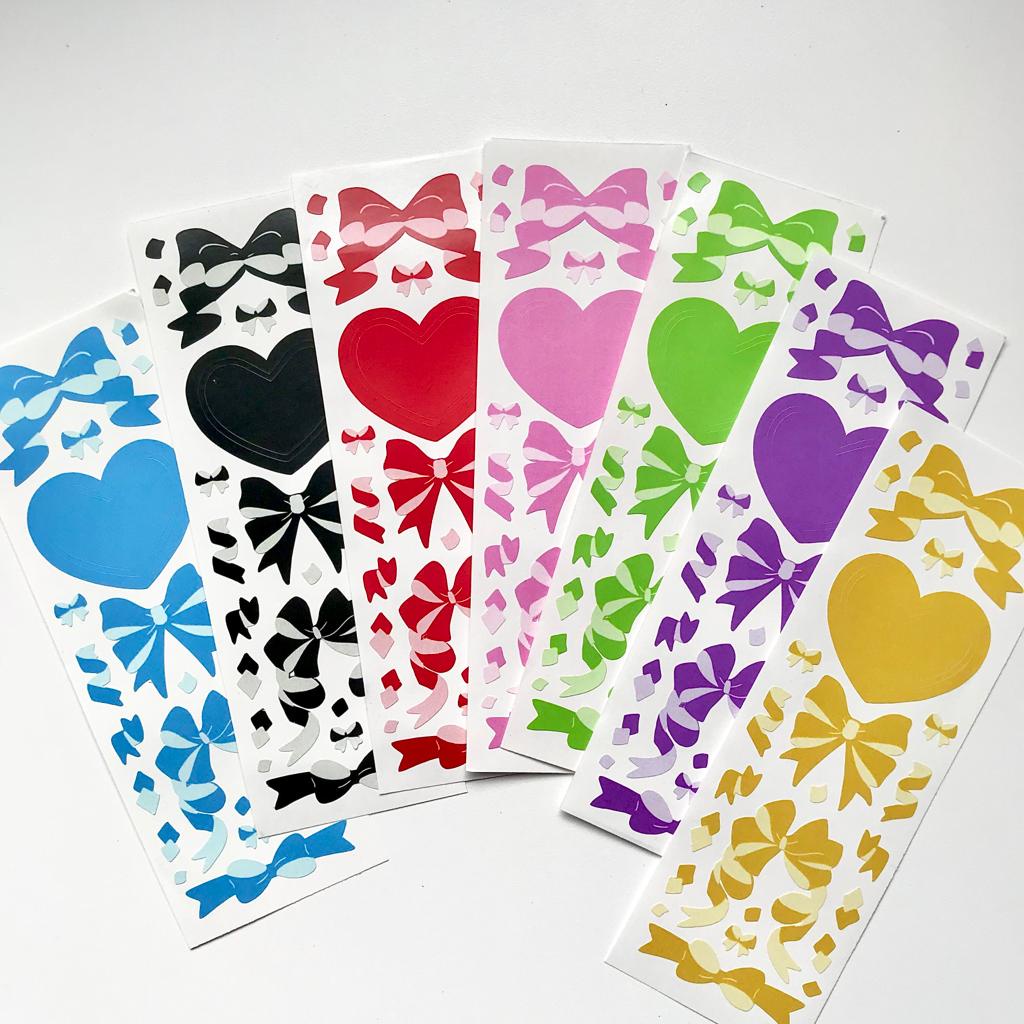 

Ribbon confetti sticker sheet/ stiker jurnal/ stiker dekorasi polco photocard
