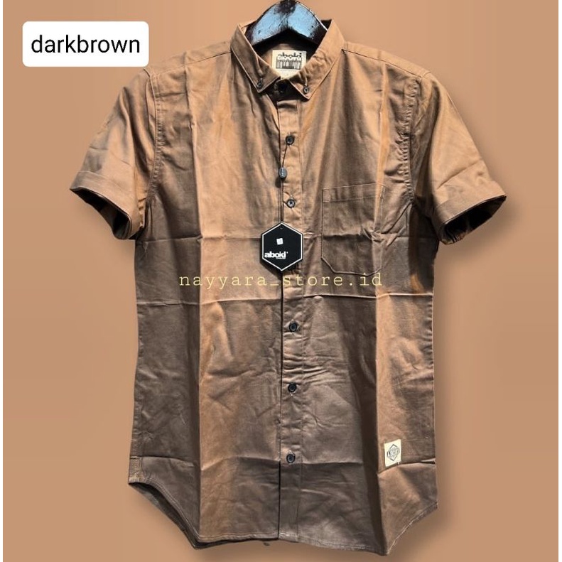 ABOKI+Kemeja Casual Pria Lengan Pendek Slimfit/Kemeja Pendek Pria Original Distro