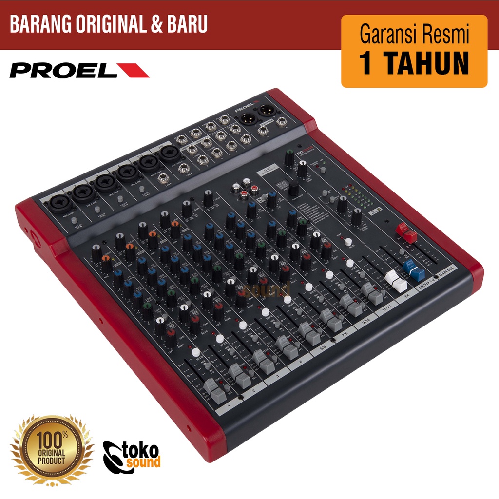 PROEL MQ12USB - Compact 12 channel mixer with FX + USB