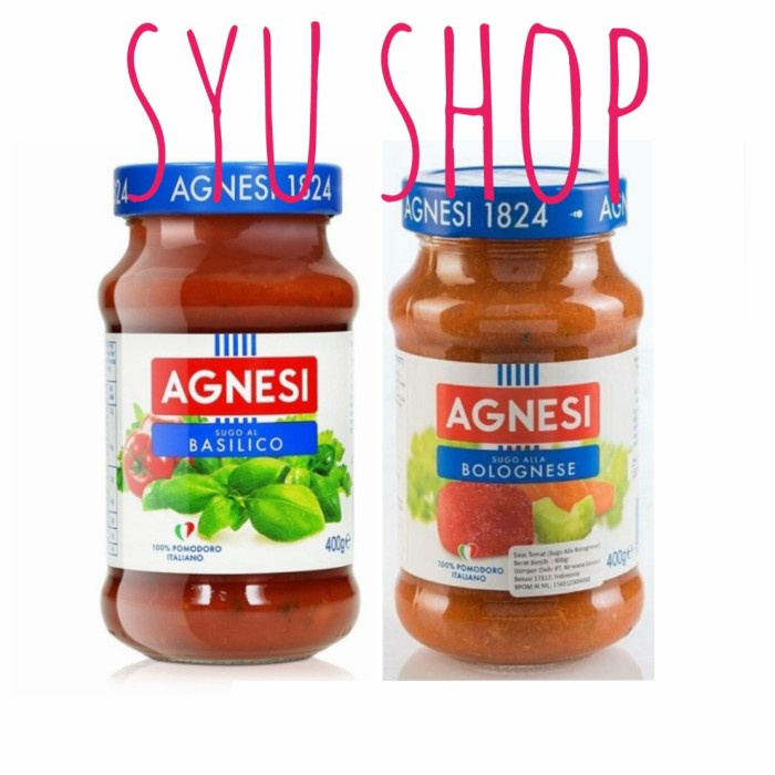 

AGNESI BOLOGNESE TOMATO BASIL BASILICO 400 GR PASTA SAUCE SPAGHETTI
