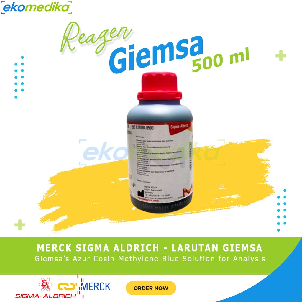 Giemsa Merck cat.1.09204.0500 Giemsa 500ml KGaA Chemicals ED 03.2027 / Sigma Aldrich Giemsa