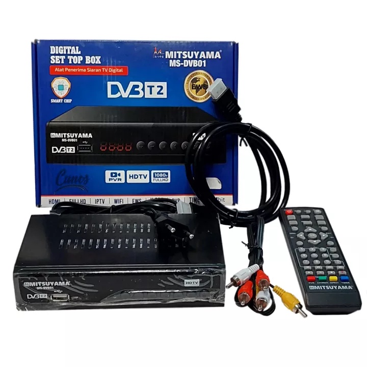 SET TOP BOX TV DIGITAL MITSUYAMA MS-DVB01 DVB T2 RECEIVER BISA YOUTUBE