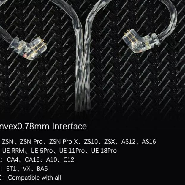 JCALLY JC16S With Mic KABEL UPGRADE for KZ ZSN Pro X KZ DQ6 KZ EDX Pro - Pin B /Dual Pin, No Promo