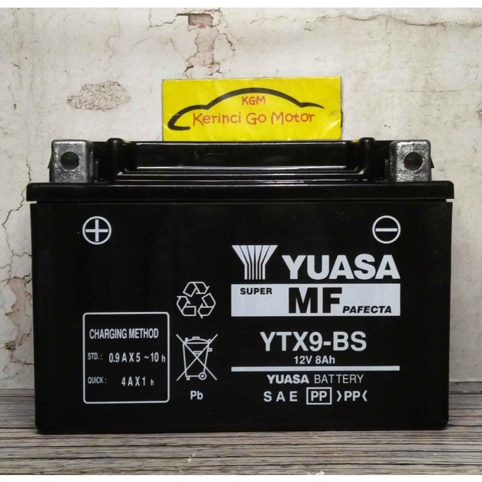 YUASA AKI MOTOR YTX9BS YTX9-BS MF ACCU MOTOR INAZUMA 250 APACHE