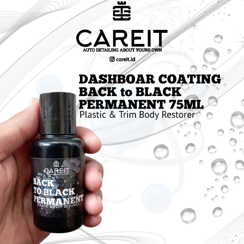 Careit | Dashboard Coating Penghitam Body 75ml Bonus Spon &amp; Sarung Tangan