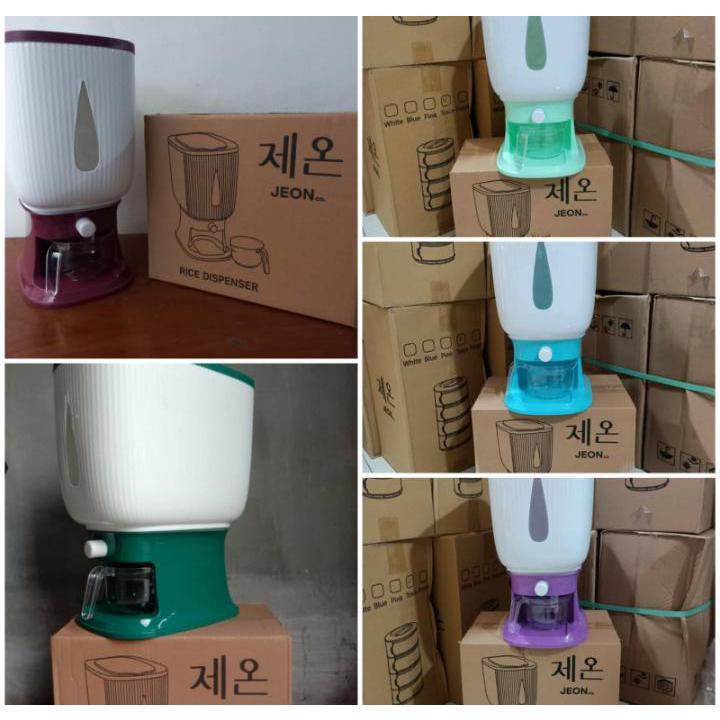 Dispenser beras modern jeon warna warni +bubble 2 lapis